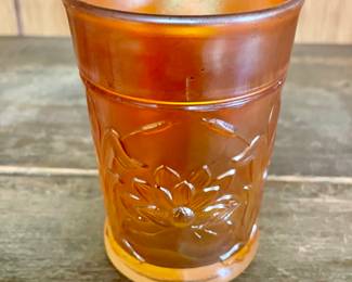 Marigold Carnival Glass Tumbler 