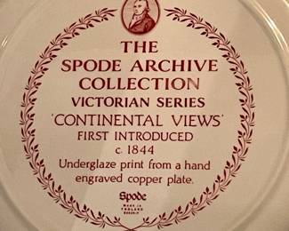 Red/White Spode Archive Collection Platter - “Continental Views”