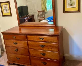 SOLID CHERRY "WELSH VALLEY" by THOMASVILLE DRESSER/MIRROR