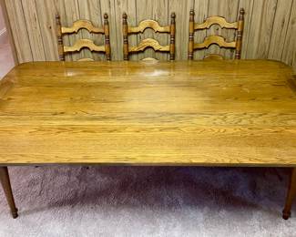 Vintage/Antique “Harvest” Table w/6-Chairs