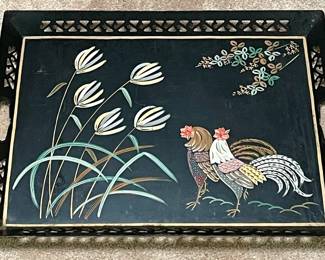Large Antique Alexander of Hollywood Tole Tray