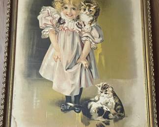 FRAMED ANTIQUE PRINT