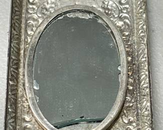 Antique Dutch Scene Wristlet Compact - (Not Sterling)