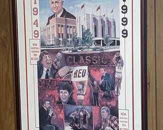 FRAMED COMMEMORATIVE NCSU POSTER  - "HOUSE OF CHAMPIONS"