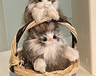 REAL FUR CAT FIGURES
