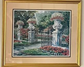 LARGE FRAMED GATED GARDEN PRINT