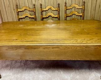 Vintage/Antique “Harvest” Table w/6-Chairs