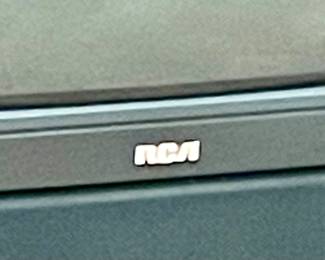RCA COLOR TV W/MEDIA STORAGE IN OAK CABINET, Includes DVD & VHS Players