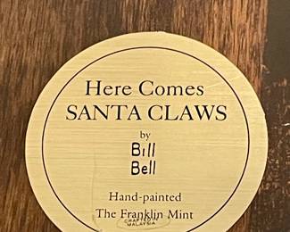 "HERE COMES SANTA CLAWS"MUSICAL DECOR by BILL BELL   for THE FRANKLIN MINT