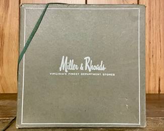 VINTAGE/ANTIQUE MILLER & RHOADS HAT BOX