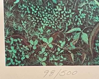 FRAMED, SIGNED, NUMBERED  -  98/500  "CONSIDER THE LILIES" by KEN HELSER