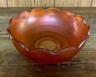 MARIGOLD CARNIVAL GLASS BOWL