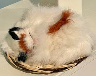REAL FUR CAT FIGURE