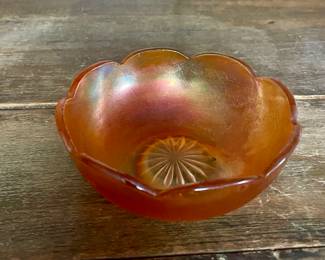 MARIGOLD CARNIVAL GLASS BOWL