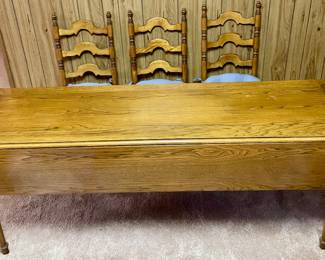 Vintage/Antique “Harvest” Table w/6-Chairs