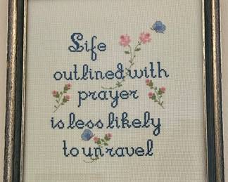 FRAMED CROSS STITCH