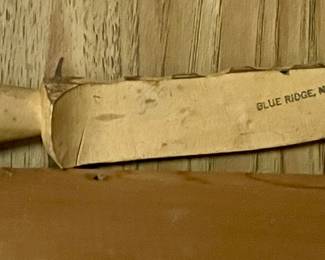 CARVED WOODEN DAGGER  -  BLUE RIDGE, NC