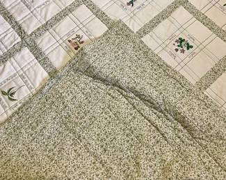 Antique 20-Panel 
 Cross Stitch/Needlepoint Quilt 