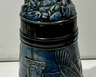Ceramic Blue Bird Stein, Candles, etc