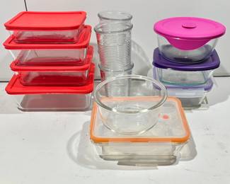 Lot Glass Pyrex, Other Glass Storage