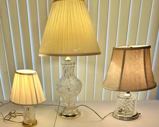 Lot Glass Lamps