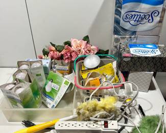 Lot Light Bulbs, Tissues, etc