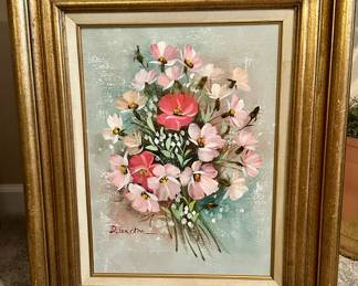 Painting on Canvas Bouquet/Signed