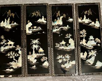 Vintage Asian Pearl Wall Panels