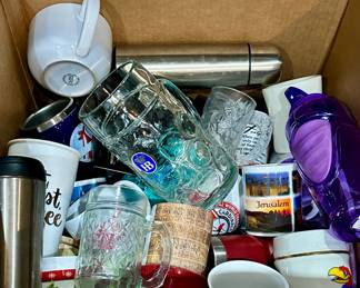 Lot Ceramic and Insulated Cups; 2 boxes full