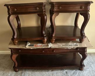 Solid Wood End Tables & Coffee Table