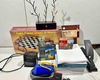 Chess Set, Travel Converter, Binocholars, Camera