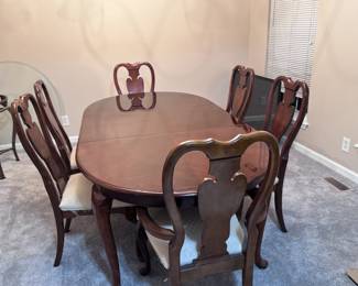 Wood Table and 6 chairs
