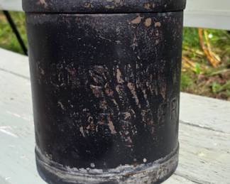 vintage metal dairy milk can from Consumers Dairy, Westerly, RI.