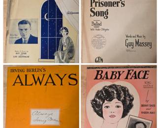 Lot of 40+ Vintage Sheet Music 1920s–30s • Irving Berlin, Donaldson/Kahn