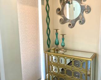Pretty Mirrored Chest and Adorable Mirror