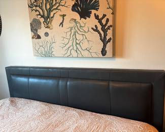King Size Faux Leather Headboard Bed $500