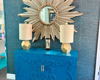 HUGE Starburst Mirror $400 Super Pretty Buffet $300