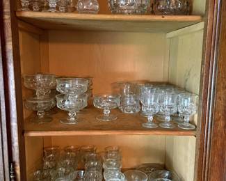 Great Collection of Thumbprint Vintage Glass