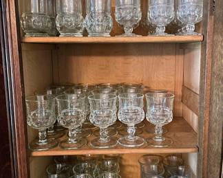 Thumbprint Pressed Glass