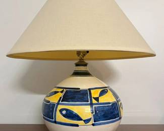 6280 Ceramic Fish Table Lampmin
