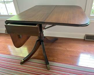 6280 Mahogany 1Drawer Drop Leaf Table min