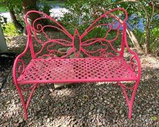 6280 Metal Butterfly Garden Benchmin