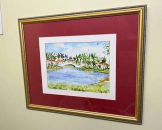 6280 Pat Fayer Naples, FL Bridge Original Watercolormin