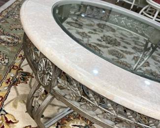 6280 Marble Metal Coffee Table Detailmin