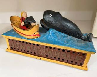 6280 Repro Vintage Jonah And The Whale Cast Iron Bankmin