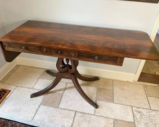 6280 Berkey Gay Vintage Regency Mahogany Drop Leaf Sofa Tablemin