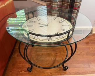 6280 Table Clock Wrought Iron Coffee Tablemin