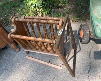MAGAZINE RACK, PICTURE FRAMES
