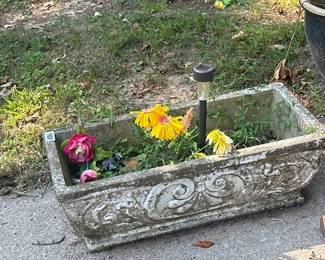 TWO CONCRETE PLANTERS