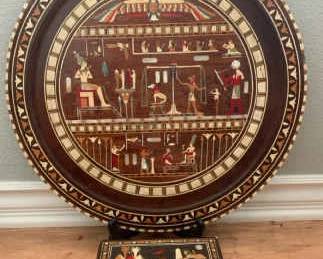 CW110Decorative Plate And Box From Egypt